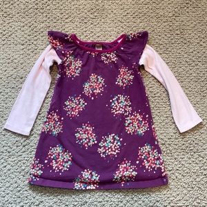 Tea Collection Purple/Pink Print Tunic Dress
